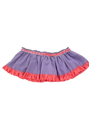 Purple and Pink Ruffle Tutu Skirt with Headband Tie thumbnail 4