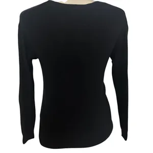 Aritzia Wilfred Black Ribbed Wool Blend Gold Button Front Cardigan Sweater XXS thumbnail 5