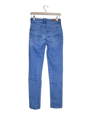 American Eagle Women's 2 Long Distressed Straight Leg Mom Jean thumbnail 2