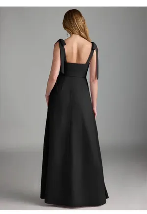 Azazie Lizet, Black A-line Sweetheart Neckline Chiffon Bridesmaid Dress, Size A8 thumbnail 3