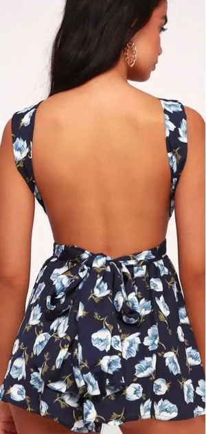 Lulus Convertible Floral Romper thumbnail 4