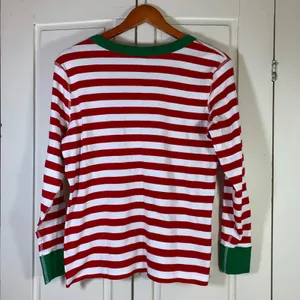 Hanna Andersson XL Red White Green Striped Long Sleeve Holiday Pajama Top‎ ONLY thumbnail 8