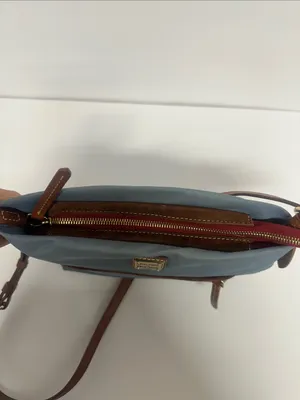 Dooney & Bourke Blue Crossbody with Brown Leather Trim thumbnail 14