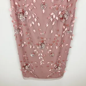 Adrianna Papell Beaded Sequin Dress Pink Floral Party Glam Cocktail US 4 NWT thumbnail 15
