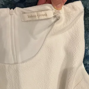 Bishop + Young White Jumpsuit Bridal Honeymoon Elopement Summer Resort Wide Leg thumbnail 6