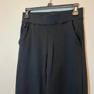 AYR The Supercool Black Wide Leg Crop Pants Pima Cotton Modal Small thumbnail 2