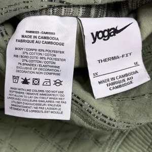 Nike Yoga Therma FIT Luxe Jogger Women 1X Reversible‎ Green Quilted Pants thumbnail 7