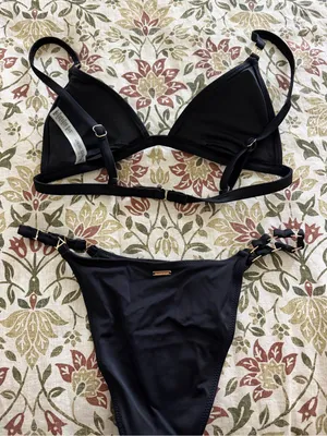 Victoria’s Secret Women’s Sexy Black Bikini Swimming Suit Set 2 Piece Size Small thumbnail 4