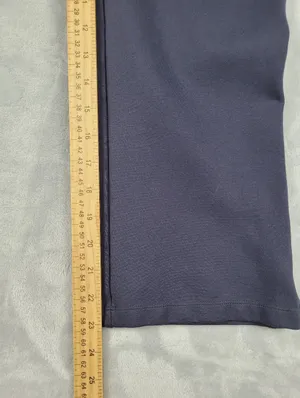 Quince Ultra Stretch Ponte Kick Flare Pants Navy Blue Size L Large Cropped thumbnail 6