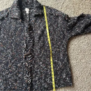 Chico’s Chunky Knit Fringed Sweater Cardigan Size 3 (XL - 16) Boho Brown thumbnail 8