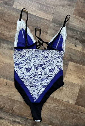 Lace Cami Bodysuit Purple Size M thumbnail 2