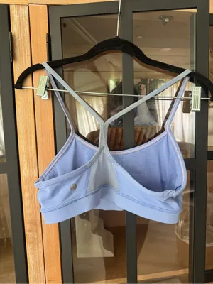 Lululemon Flow Y Bra IV sports racerback Lullaby periwinkle mesh luon thumbnail 4