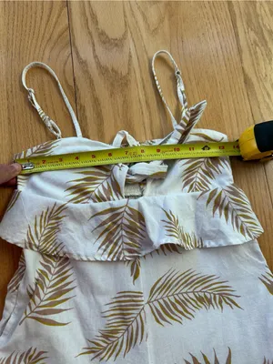 Billabong x Sincerely Jules Twist Flirt Palm Print Jumpsuit Size Small Tie Front thumbnail 7