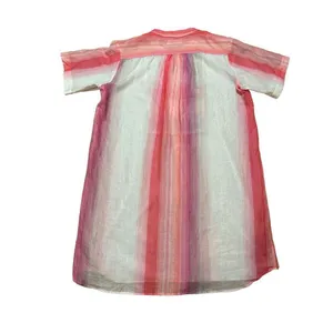 Lemlem‎ pink striped tunic swim cover sz large thumbnail 7