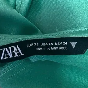 Zara Women's Green Silk Satin Sleeveless Cami Camisole Midi Slip Tank Dress XS thumbnail 4