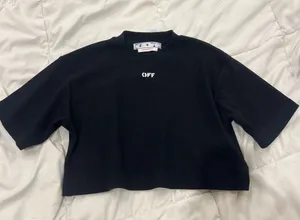 Off-White Virgil Abloh Womens Logo Crop Top thumbnail 1