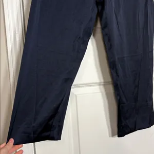 Madewell Satin Drapey Tapered Pleat Pants Large‎ blue thumbnail 5