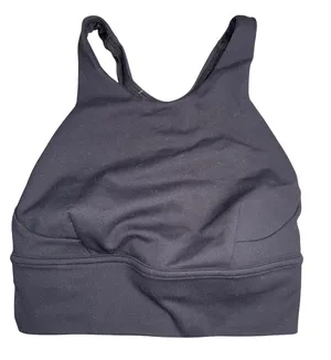 Lululemon Black Wunder Train Long Line Size 2‎ High Neck Sports Bra thumbnail 1