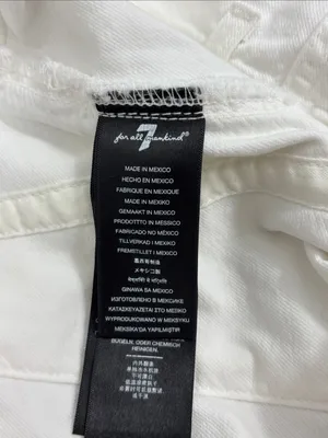 7 For All Mankind White High-Rise Button-Fly Jeans thumbnail 15