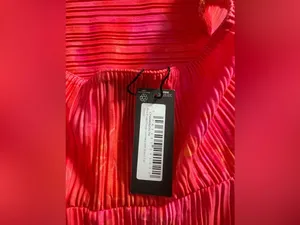 PrettyLittleThing Pink Printed Plisse Cowl Neck Mini Dress size 4 NWT thumbnail 6