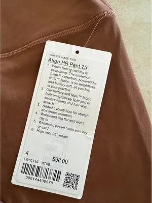 Lululemon Align High-Rise 25” Roasted Brown Size 4 NWT thumbnail 4