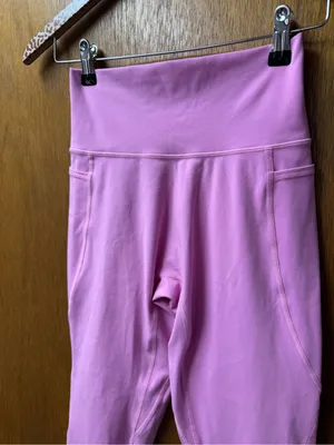 LSKD Fusion High Rise 7/8 Leggings Pockets Spark Pink Medium Gym Workout Fitness thumbnail 5