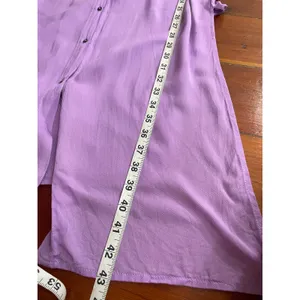 INDAH Lilac Viscose Shirt Dress Belted Midi Resort Boho Size S thumbnail 10