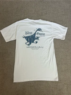 Malibu Tshirts White Blue Goose Honolulu shirt size small thumbnail 2