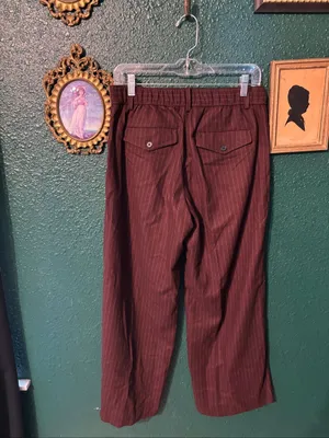 Banana Republic Striped Everyday Wide Leg Pants Sz Small Petite thumbnail 2