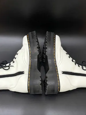 DR. MARTENS Jadon White Leather Chunky Platform Lace Up Boots Women’s Size US 9 thumbnail 6