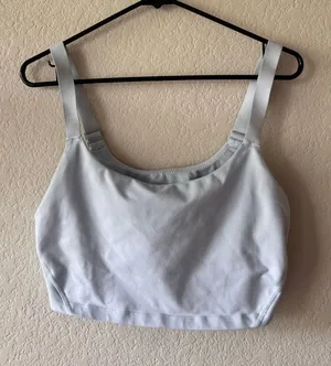 OFFLINE by Aerie Real Me Longline Sports Bra Light Blue L Adjustable Straps thumbnail 1