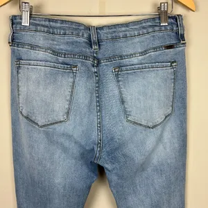 KanCan Jeans Womens 11/29 Blue Girlfriend Mid‎ Rise Distressed Denim Button Fly thumbnail 8
