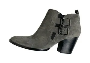 Ivanka Trump Womens Taren Ankle Boots Booties Gray Suede Block Heel Zip 8.5‎ M thumbnail 1