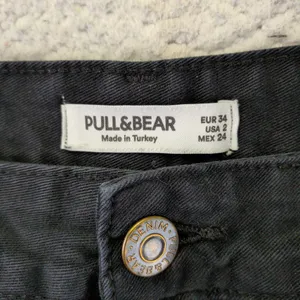 Pull&Bear Womens Black‎ Cotton Straight Leg Cargo Pants Size USA 2 EUR 34 thumbnail 3