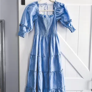 Hill House Blue Midi Dress thumbnail 2