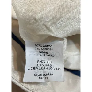 J.Crew Original Fit Beige Pencil Skirt Cotton Fully Lined Back Pleat Detail Sz 6 thumbnail 4