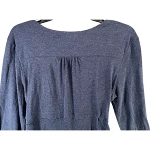 Old Navy Y2K Babydoll‎ Dress Womens L Blue Modal Blend Empire Waist Soft Stretch thumbnail 6