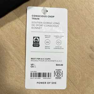 NWT Athleta Conscious Crop Train Sz L thumbnail 3