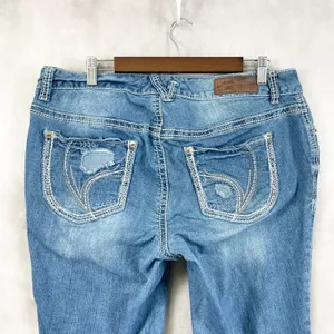 Ariya Jeans Womens Bootcut Jeans‎ Size 14 Y2K Western Cowgirl Rodeo Preppy Girly thumbnail 4