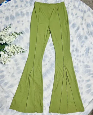 Avocado Ribbed Flare Pants thumbnail 1