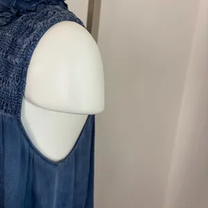 Free People Ruffle me up blue sleeveless top thumbnail 4