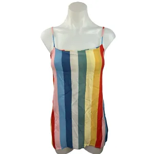 Reformation Lindsay Multicolor Rainbow Striped Sleeveless Camisole Dress Size 0 thumbnail 4