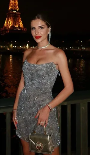 Zara Silver Sequin Strapless Mini Dress - Elegant Evening Sparkle thumbnail 1