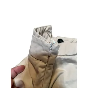 Zara Women's Sz Small Gabardine Top with Belt Light Beige Khaki Strapless Cotton thumbnail 12