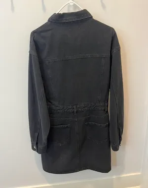 Pretty Little Thing Black Denim Dress thumbnail 4