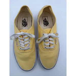 Vans Authentic Low Top Sneakers Women's 10 Yellow Skateboarding Retro Casual thumbnail 2