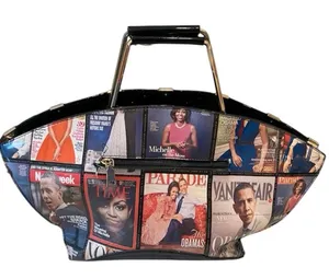 Michelle Obama Barack Obama Glossy Magazine Cover Satchel Purse Bag President thumbnail 1