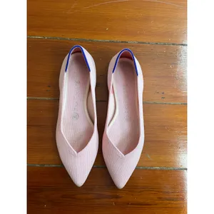Rothy's The Point Flats Womens 6.5 Blush Pink Blue Knit Pointed Toe thumbnail 3