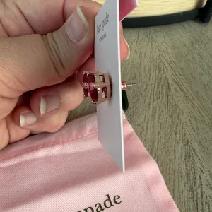 Kate Spade Rise and Shine Ruby Heart Prong Stud Earrings NWT thumbnail 3