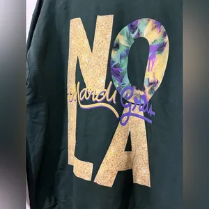 NOLA MARDI GRAS Crewneck Pullover Sweatshirt New Orleans Unisex Adult Sz L NWOT thumbnail 2